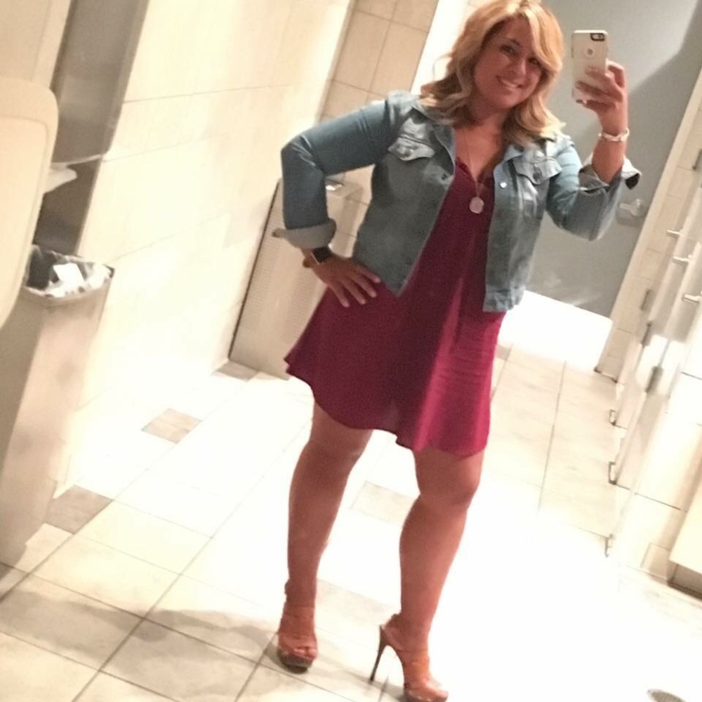 Burgundy Off Shoulder Dress